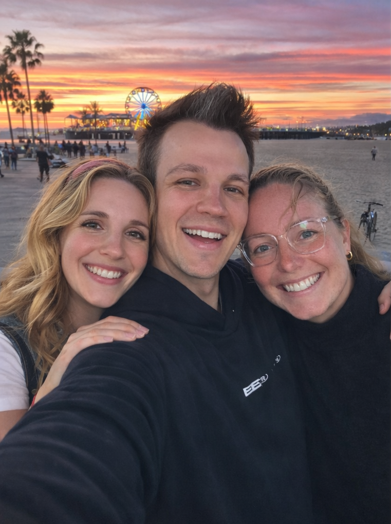 Beach sunset together